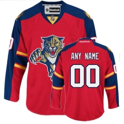 Reebok Florida Panthers Customized Authentic Red Home NHL Jersey