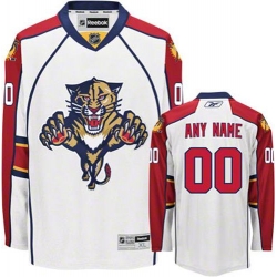 Women's Reebok Florida Panthers Customized Authentic White Away NHL Jersey