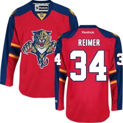 James Reimer Reebok Florida Panthers Premier Red Home NHL Jersey