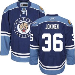 Jussi Jokinen Reebok Florida Panthers Authentic Navy Blue Third NHL Jersey