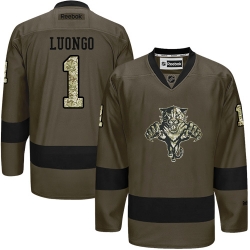 Roberto Luongo Reebok Florida Panthers Authentic Green Salute to Service NHL Jersey