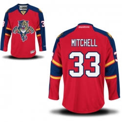Willie Mitchell Reebok Florida Panthers Authentic Red Home Jersey