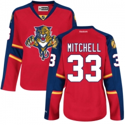 Willie Mitchell Women's Reebok Florida Panthers Authentic Red Home Jersey