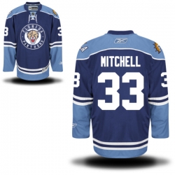 Willie Mitchell Youth Reebok Florida Panthers Authentic Navy Blue Alternate Jersey