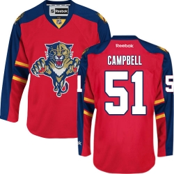 Brian Campbell Reebok Florida Panthers Authentic Red Home NHL Jersey