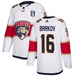 Aleksander Barkov Men's Adidas Florida Panthers Authentic White Away 2023 Stanley Cup Final Jersey