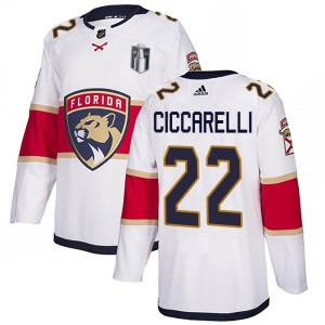 Dino Ciccarelli Men's Adidas Florida Panthers Authentic White Away 2023 Stanley Cup Final Jersey