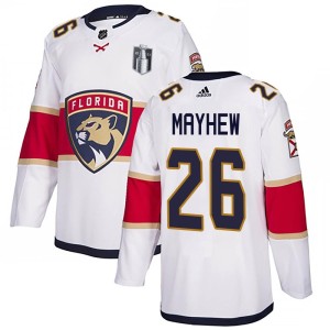 Gerry Mayhew Men's Adidas Florida Panthers Authentic White Away 2023 Stanley Cup Final Jersey