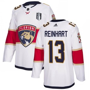 Sam Reinhart Men's Adidas Florida Panthers Authentic White Away 2023 Stanley Cup Final Jersey