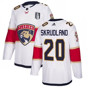 Brian Skrudland Men's Adidas Florida Panthers Authentic White Away 2023 Stanley Cup Final Jersey