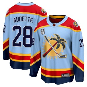Donald Audette Youth Fanatics Branded Florida Panthers Breakaway Light Blue Special Edition 2.0 2023 Stanley Cup Final Jersey