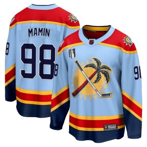 Maxim Mamin Youth Fanatics Branded Florida Panthers Breakaway Light Blue Special Edition 2.0 2023 Stanley Cup Final Jersey
