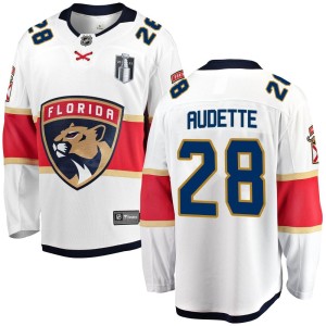 Donald Audette Men's Fanatics Branded Florida Panthers Breakaway White Away 2023 Stanley Cup Final Jersey