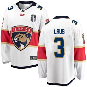 Paul Laus Youth Fanatics Branded Florida Panthers Breakaway White Away 2023 Stanley Cup Final Jersey