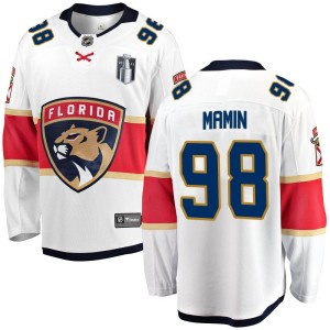 Maxim Mamin Youth Fanatics Branded Florida Panthers Breakaway White Away 2023 Stanley Cup Final Jersey