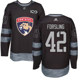 Gustav Forsling Youth Florida Panthers Authentic Black 1917-2017 100th Anniversary Jersey