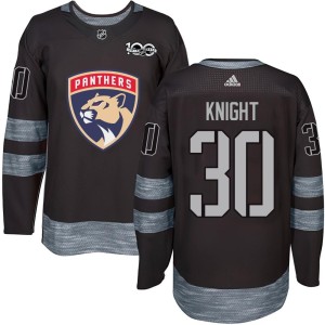 Spencer Knight Youth Florida Panthers Authentic Black 1917-2017 100th Anniversary Jersey