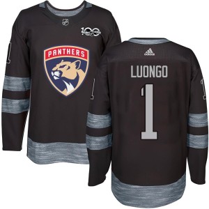 Roberto Luongo Youth Florida Panthers Authentic Black 1917-2017 100th Anniversary Jersey
