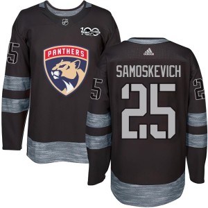 Mackie Samoskevich Youth Florida Panthers Authentic Black 1917-2017 100th Anniversary Jersey