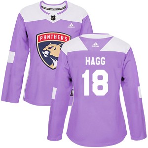 Robert Hagg Women's Adidas Florida Panthers Authentic Purple Fights Cancer Practice Jersey