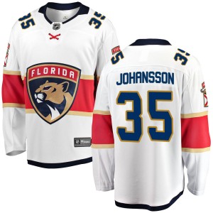 Jonas Johansson Men's Fanatics Branded Florida Panthers Breakaway White Away Jersey