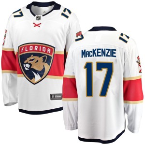 Derek Mackenzie Men's Fanatics Branded Florida Panthers Breakaway White Derek MacKenzie Away Jersey