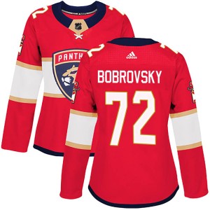 Sergei Bobrovsky Women's Adidas Florida Panthers Authentic Red Home Jersey