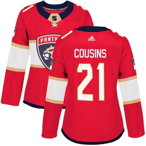 Nick Cousins Women's Adidas Florida Panthers Authentic Red Home Jersey