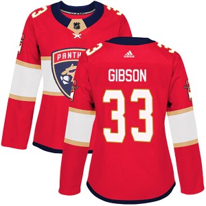 Christopher Gibson Women's Adidas Florida Panthers Authentic Red Home Jersey