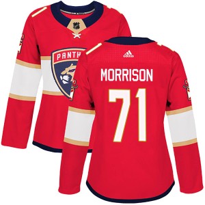 Brad Morrison Women's Adidas Florida Panthers Authentic Red Home Jersey