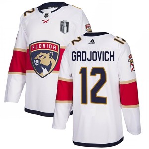 Jonah Gadjovich Youth Adidas Florida Panthers Authentic White Away 2023 Stanley Cup Final Jersey