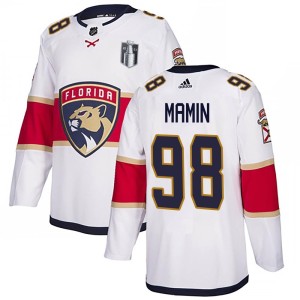 Maxim Mamin Youth Adidas Florida Panthers Authentic White Away 2023 Stanley Cup Final Jersey