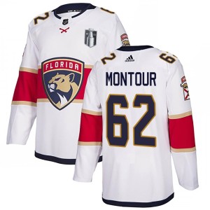 Brandon Montour Youth Adidas Florida Panthers Authentic White Away 2023 Stanley Cup Final Jersey
