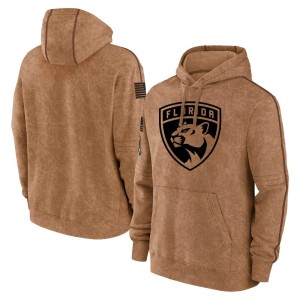 Men's Florida Panthers Brown 2023 Salute to Service Club Pullover Hoodie