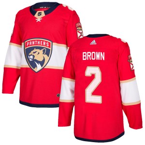 Josh Brown Men's Adidas Florida Panthers Authentic Red Home Jersey
