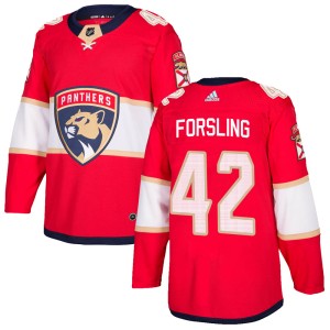 Gustav Forsling Men's Adidas Florida Panthers Authentic Red Home Jersey