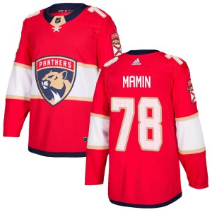 Maxim Mamin Men's Adidas Florida Panthers Authentic Red Home Jersey