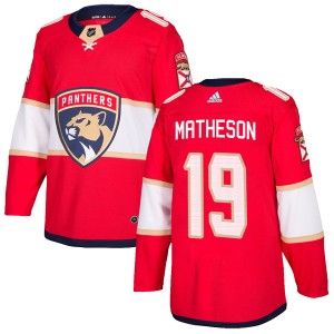 Michael Matheson Men's Adidas Florida Panthers Authentic Red Home Jersey