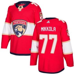 Niko Mikkola Men's Adidas Florida Panthers Authentic Red Home Jersey