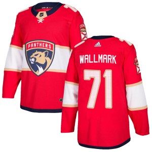 Lucas Wallmark Men's Adidas Florida Panthers Authentic Red Home Jersey