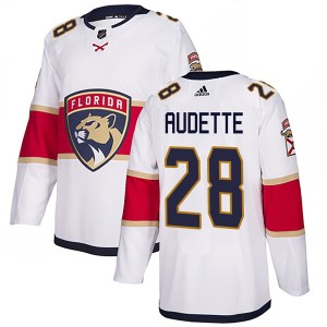 Donald Audette Men's Adidas Florida Panthers Authentic White Away Jersey
