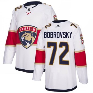 Sergei Bobrovsky Men's Adidas Florida Panthers Authentic White Away Jersey