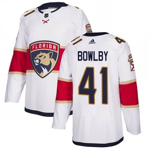Henry Bowlby Men's Adidas Florida Panthers Authentic White Away Jersey