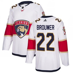 Troy Brouwer Men's Adidas Florida Panthers Authentic White Away Jersey