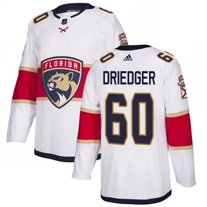 Chris Driedger Men's Adidas Florida Panthers Authentic White Away Jersey