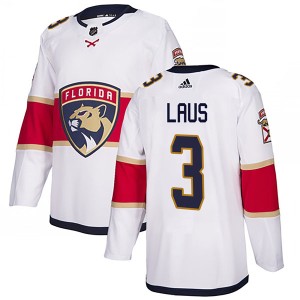 Paul Laus Men's Adidas Florida Panthers Authentic White Away Jersey