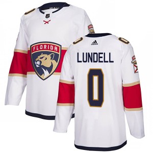 Anton Lundell Men's Adidas Florida Panthers Authentic White Away Jersey