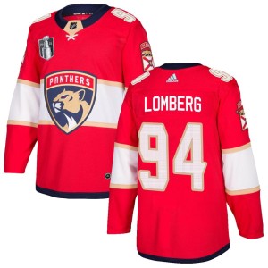 Ryan Lomberg Men's Adidas Florida Panthers Authentic Red Home 2023 Stanley Cup Final Jersey