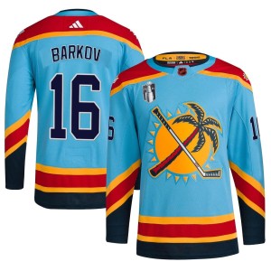 Aleksander Barkov Youth Adidas Florida Panthers Authentic Light Blue Reverse Retro 2.0 2023 Stanley Cup Final Jersey