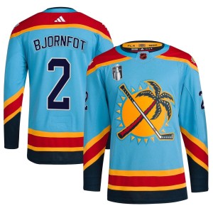 Tobias Bjornfot Youth Adidas Florida Panthers Authentic Light Blue Reverse Retro 2.0 2023 Stanley Cup Final Jersey